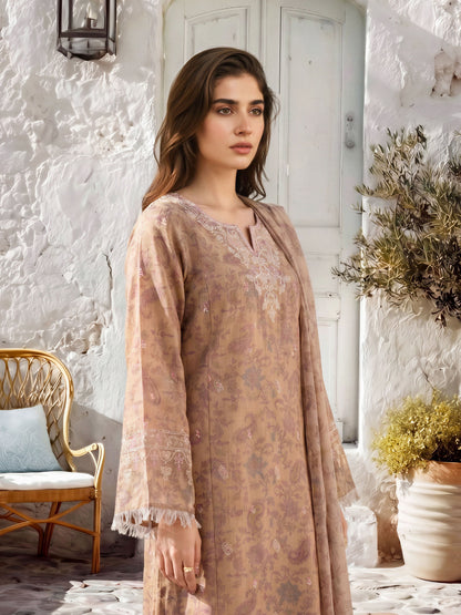 3 Piece Khaddar Suit-Embroidered (Unstitched)