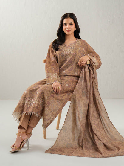 3 Piece Khaddar Suit-Embroidered (Unstitched)