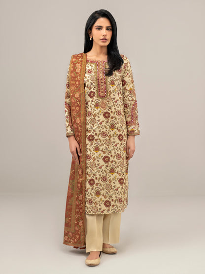 3 Piece Khaddar Suit-Embroidered (Unstitched)