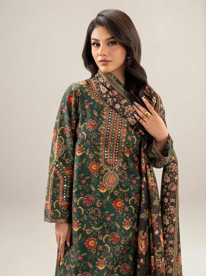 3 Piece Khaddar Suit-Embroidered (Unstitched)