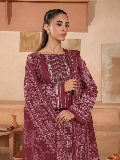 3 Piece Khaddar Suit-Embroidered (Unstitched)