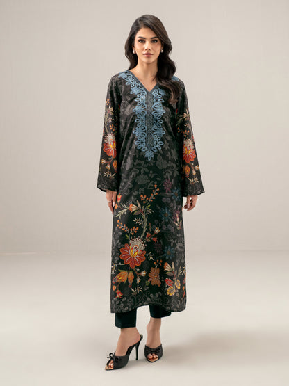 2 Piece Satin Suit-Embroidered (Unstitched)