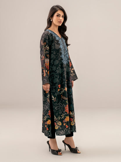 2 Piece Satin Suit-Embroidered (Unstitched)