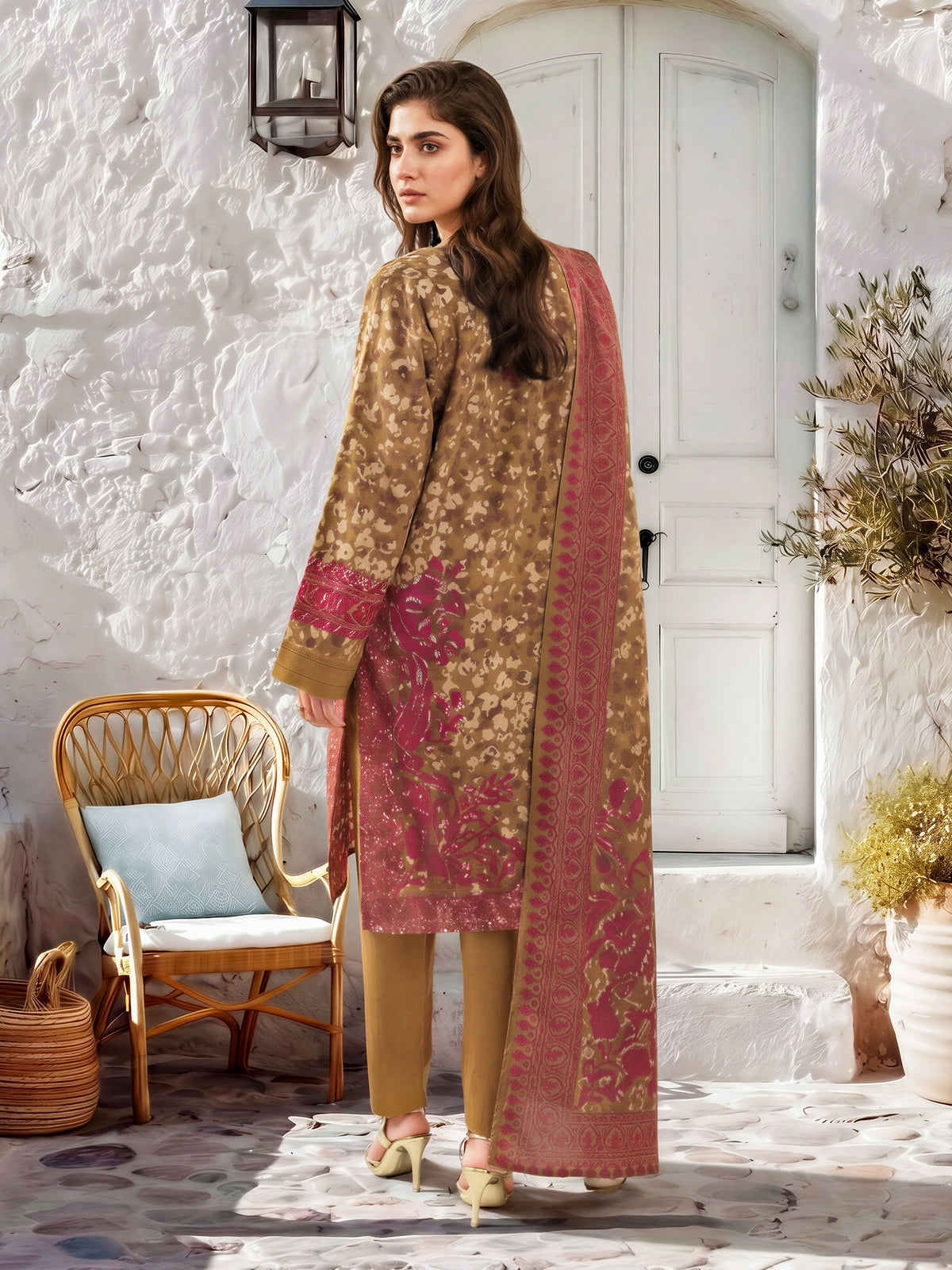 3 Piece Khaddar Suit-Embroidered (Unstitched)