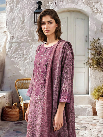 3 Piece Khaddar Suit- Embroidered (Unstitched)