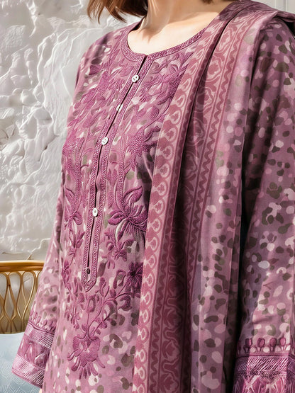 3 Piece Khaddar Suit- Embroidered (Unstitched)