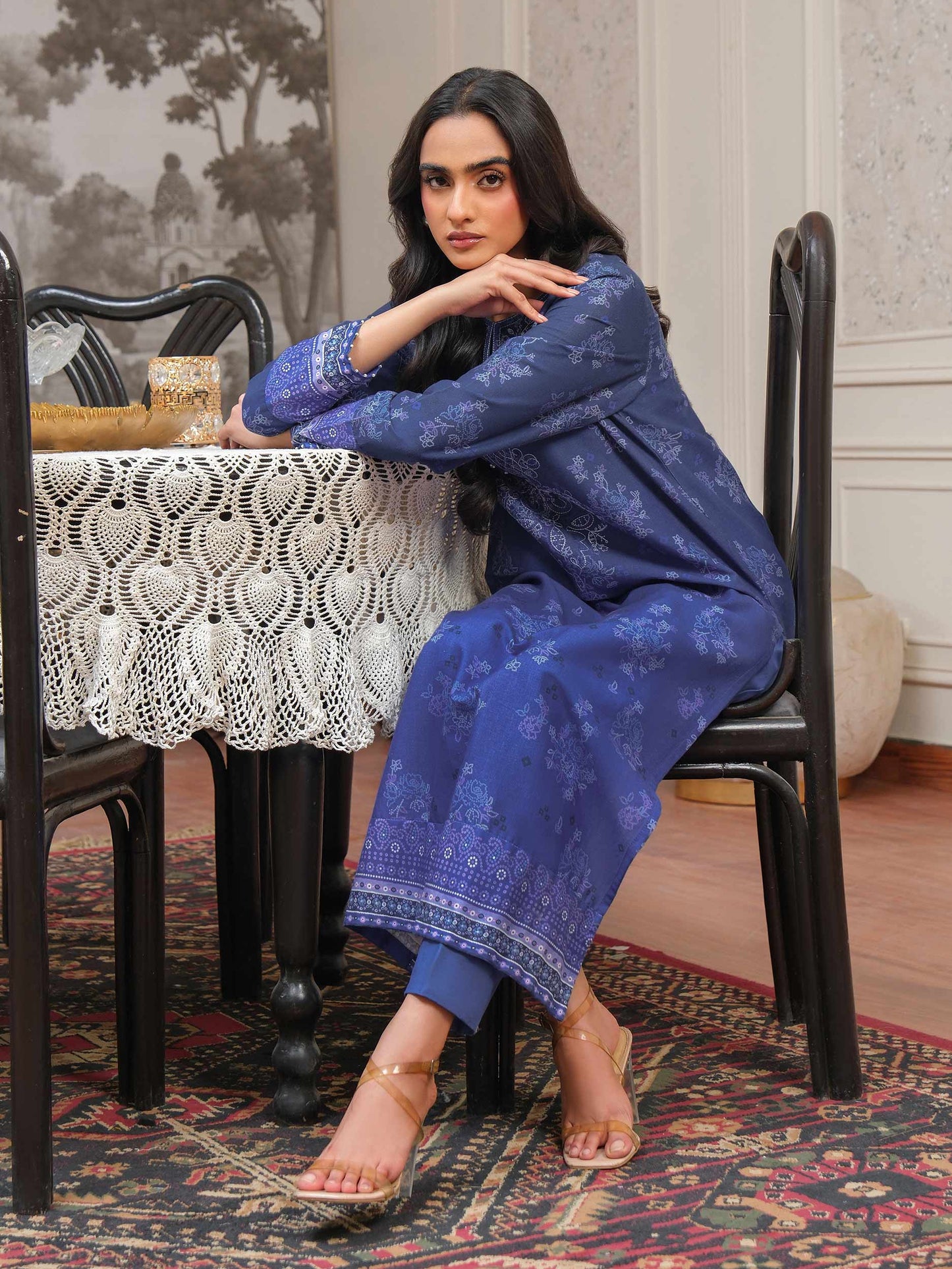 2 Piece Khaddar Suit-Embroidered (Unstitched)