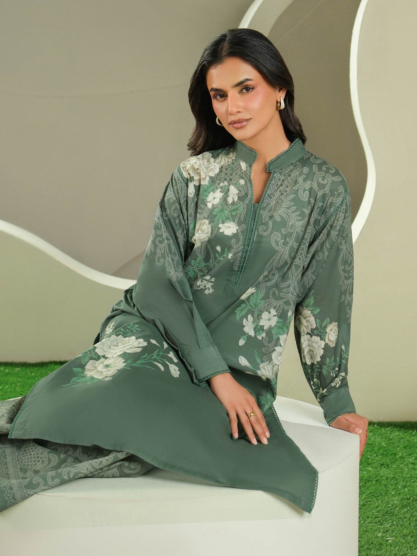 2 Piece Lawn Suit-Printed (Unstitched)