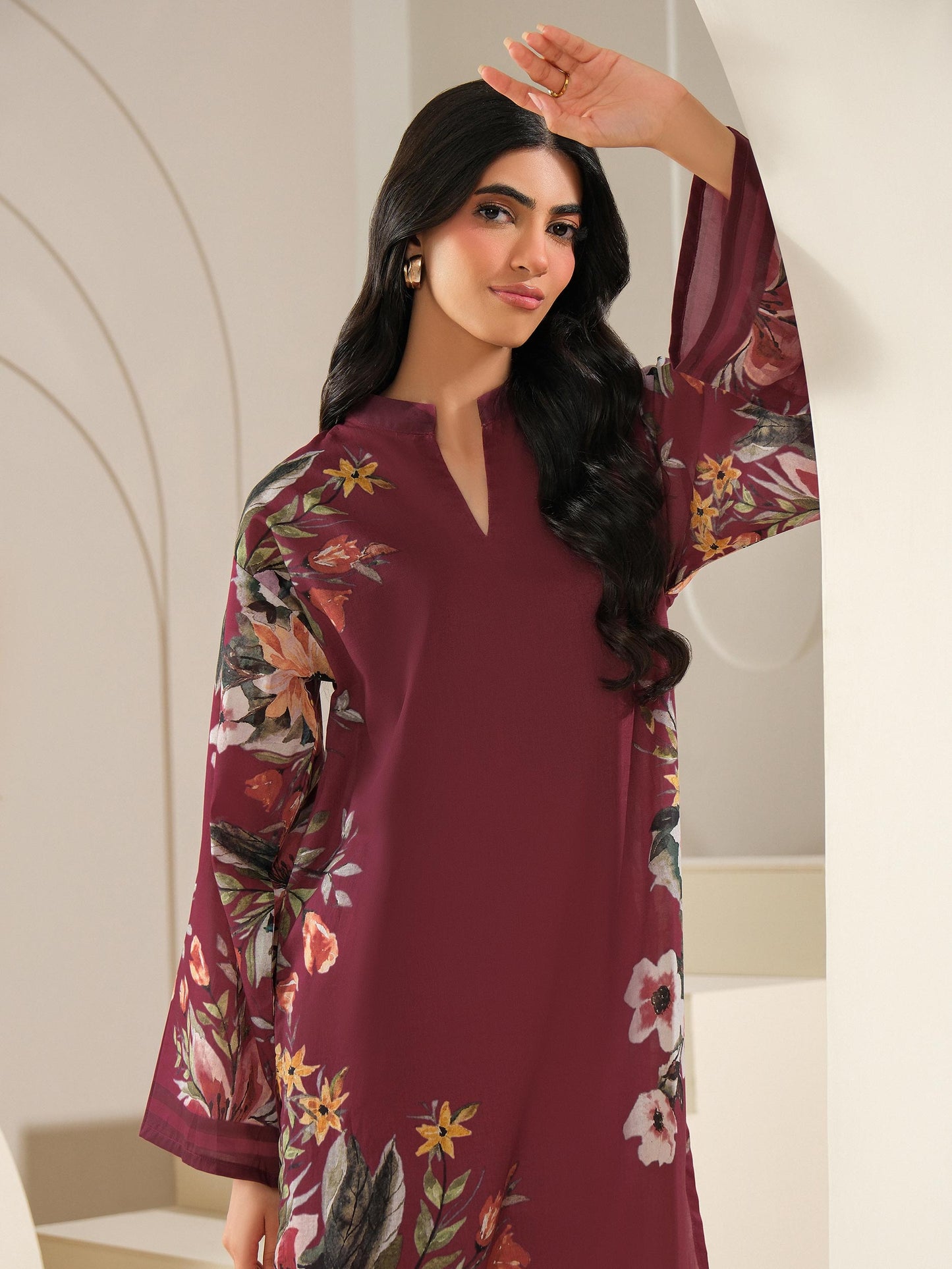 2 Piece Cambric Suit-Printed (Unstitched)