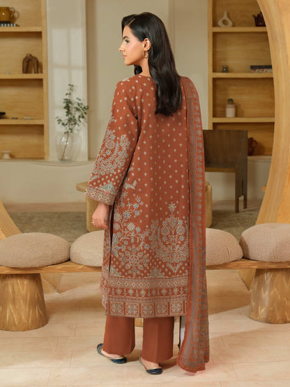 3 Piece Khaddar Suit-Paste Print (Unstitched)
