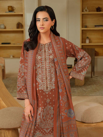 3 Piece Khaddar Suit-Paste Print (Unstitched)