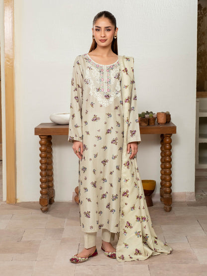 3 Piece Khaddar Suit-Embroidered (Unstitched)