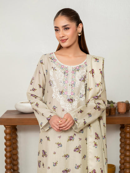 3 Piece Khaddar Suit-Embroidered (Unstitched)