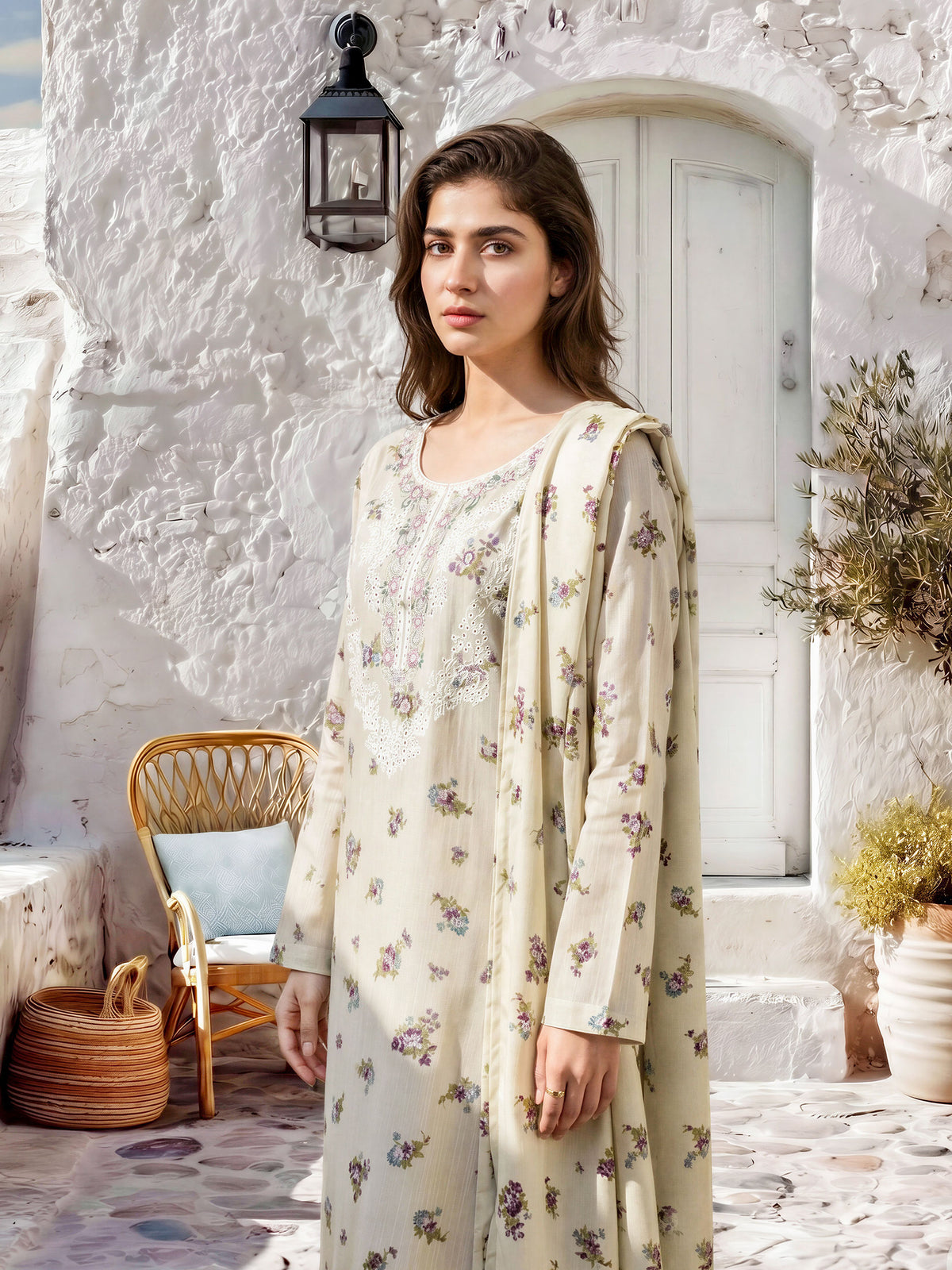 3 Piece Khaddar Suit-Embroidered (Unstitched)