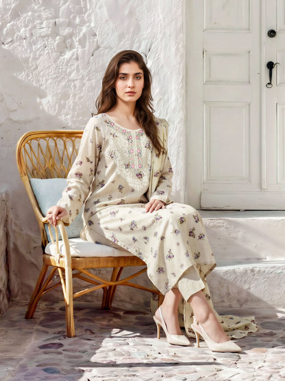 3 Piece Khaddar Suit-Embroidered (Unstitched)