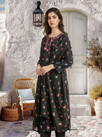 3 Piece Khaddar Suit-Embroidered (Unstitched)
