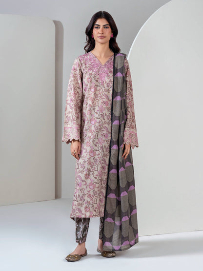 3 Piece Khaddar Suit-Embroidered (Unstitched)