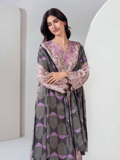 3 Piece Khaddar Suit-Embroidered (Unstitched)