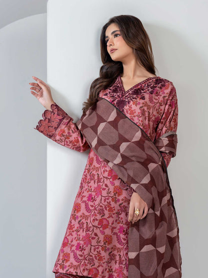 3 Piece Khaddar Suit-Embroidered (Unstitched)