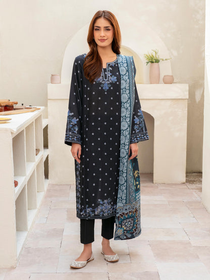 3 Piece Khaddar Suit-Embroidered (Unstitched)