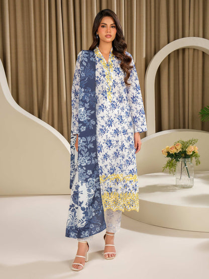 3 Piece Lawn Suit-Embroidered (Unstitched)