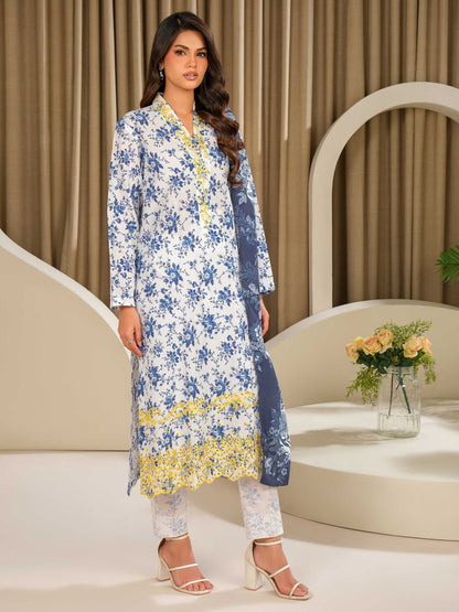 3 Piece Lawn Suit-Embroidered (Unstitched)