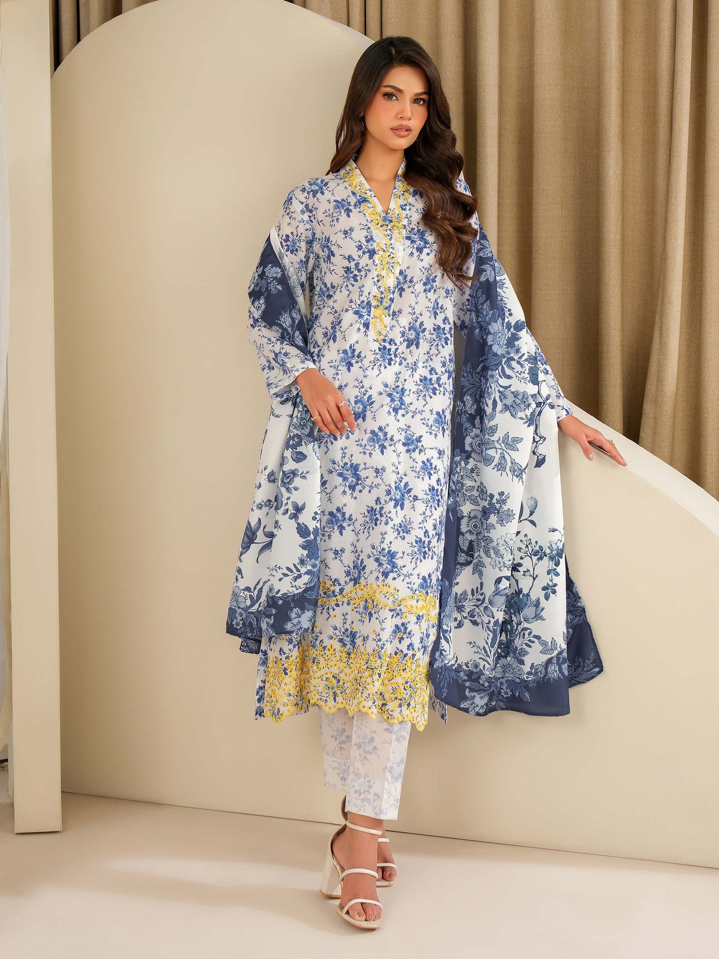 3 Piece Lawn Suit-Embroidered (Unstitched)