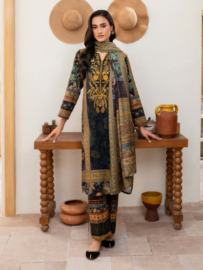 3 Piece Khaddar Suit-Embroidered (Unstitched)