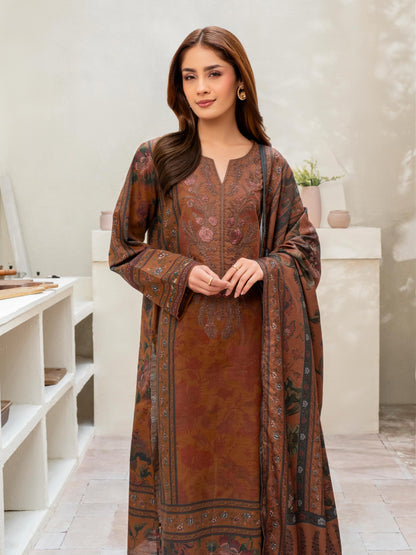 3 Piece Khaddar Suit-Embroidered (Unstitched)