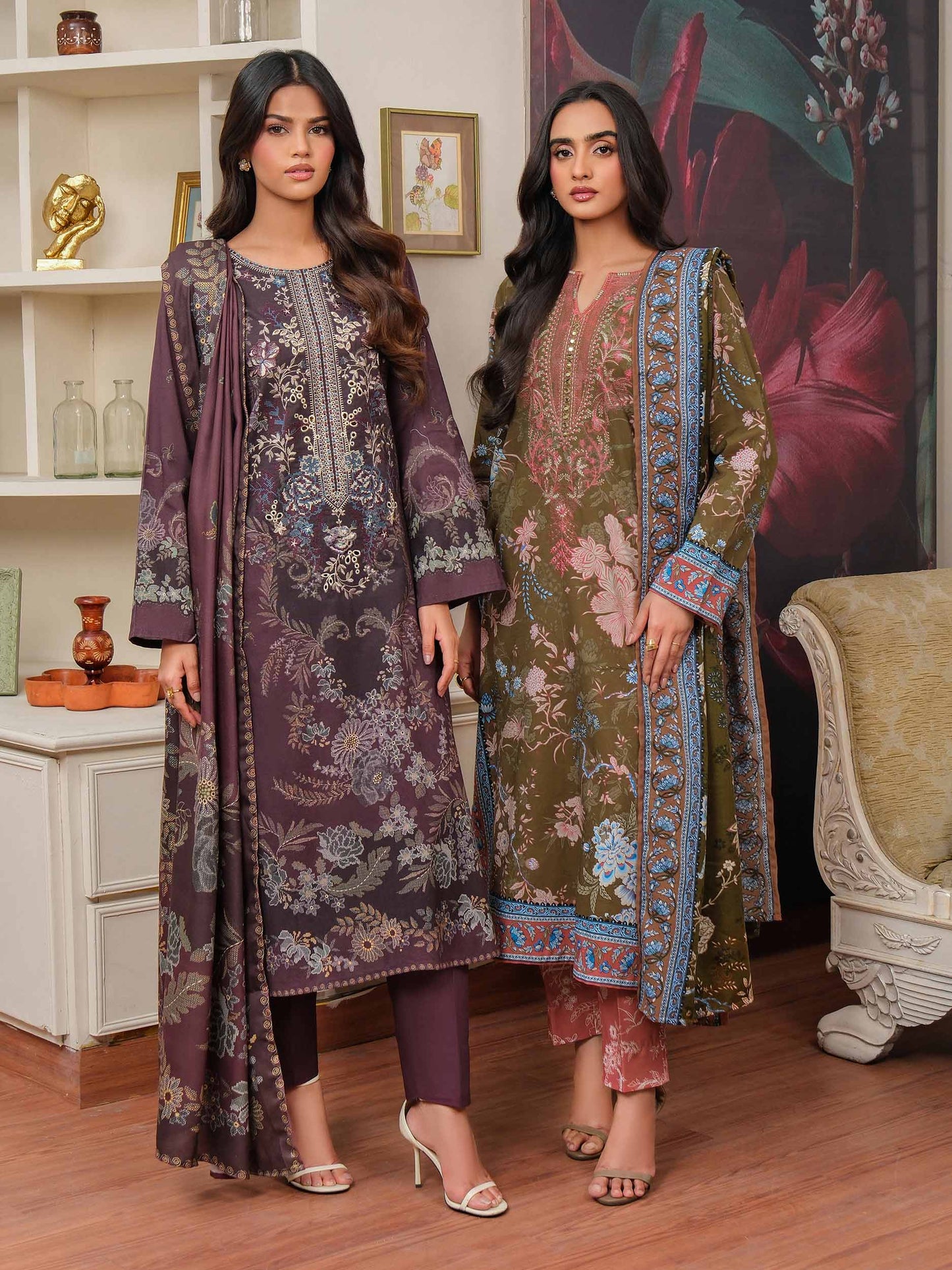 3 Piece Khaddar Suit-Embroidered (Unstitched)