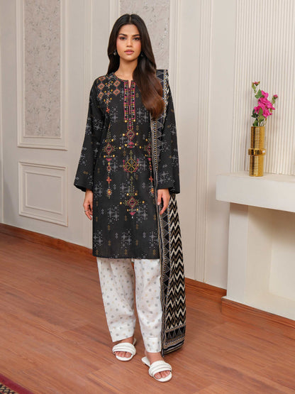 3 Piece Khaddar Suit-Embroidered (Unstitched)