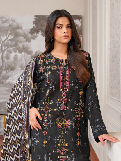 3 Piece Khaddar Suit-Embroidered (Unstitched)
