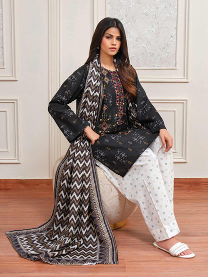 3 Piece Khaddar Suit-Embroidered (Unstitched)