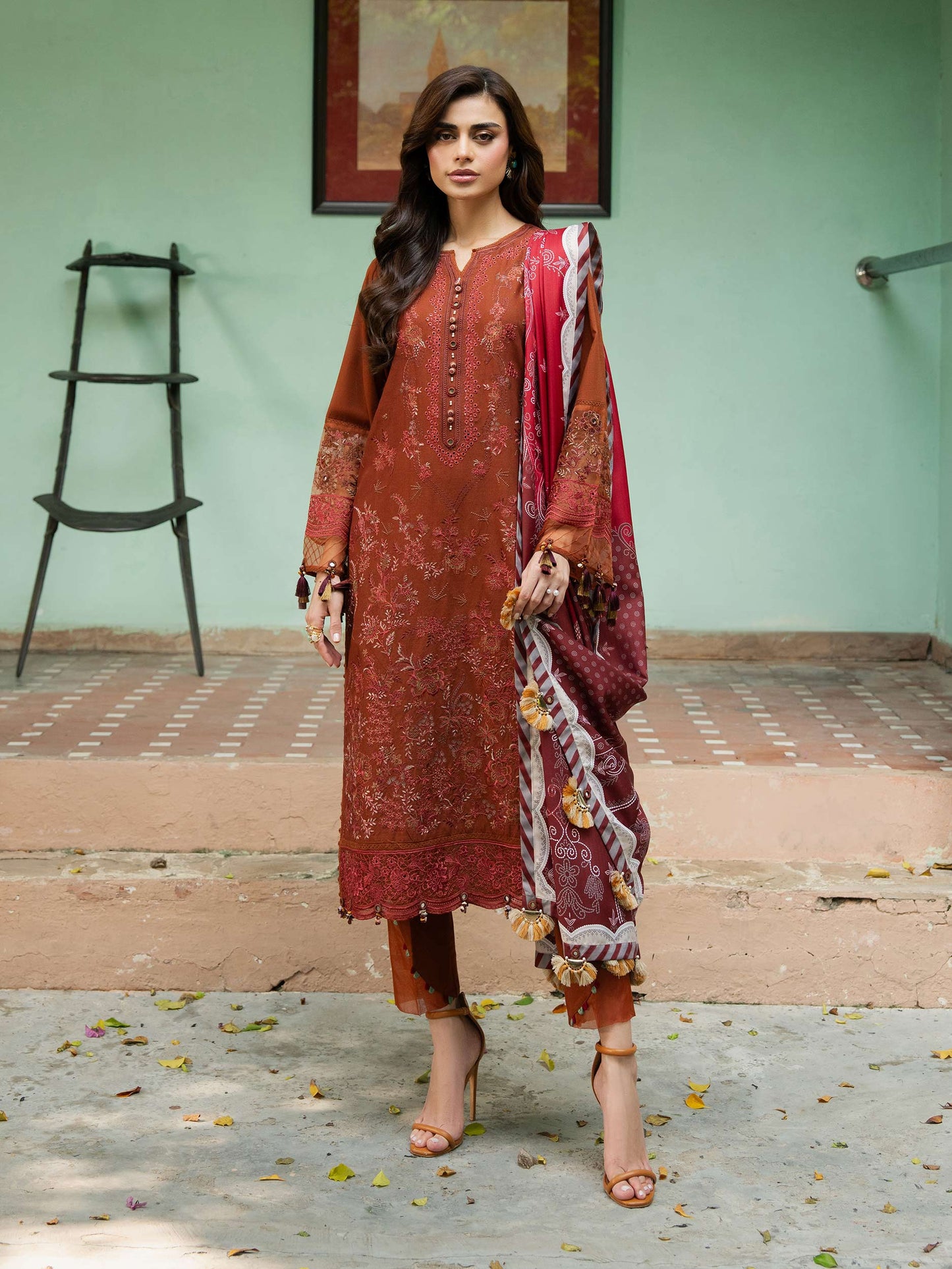 3 Piece Khaddar Suit-Embroidered (Unstitched)