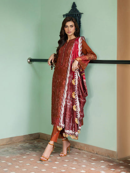 3 Piece Khaddar Suit-Embroidered (Unstitched)