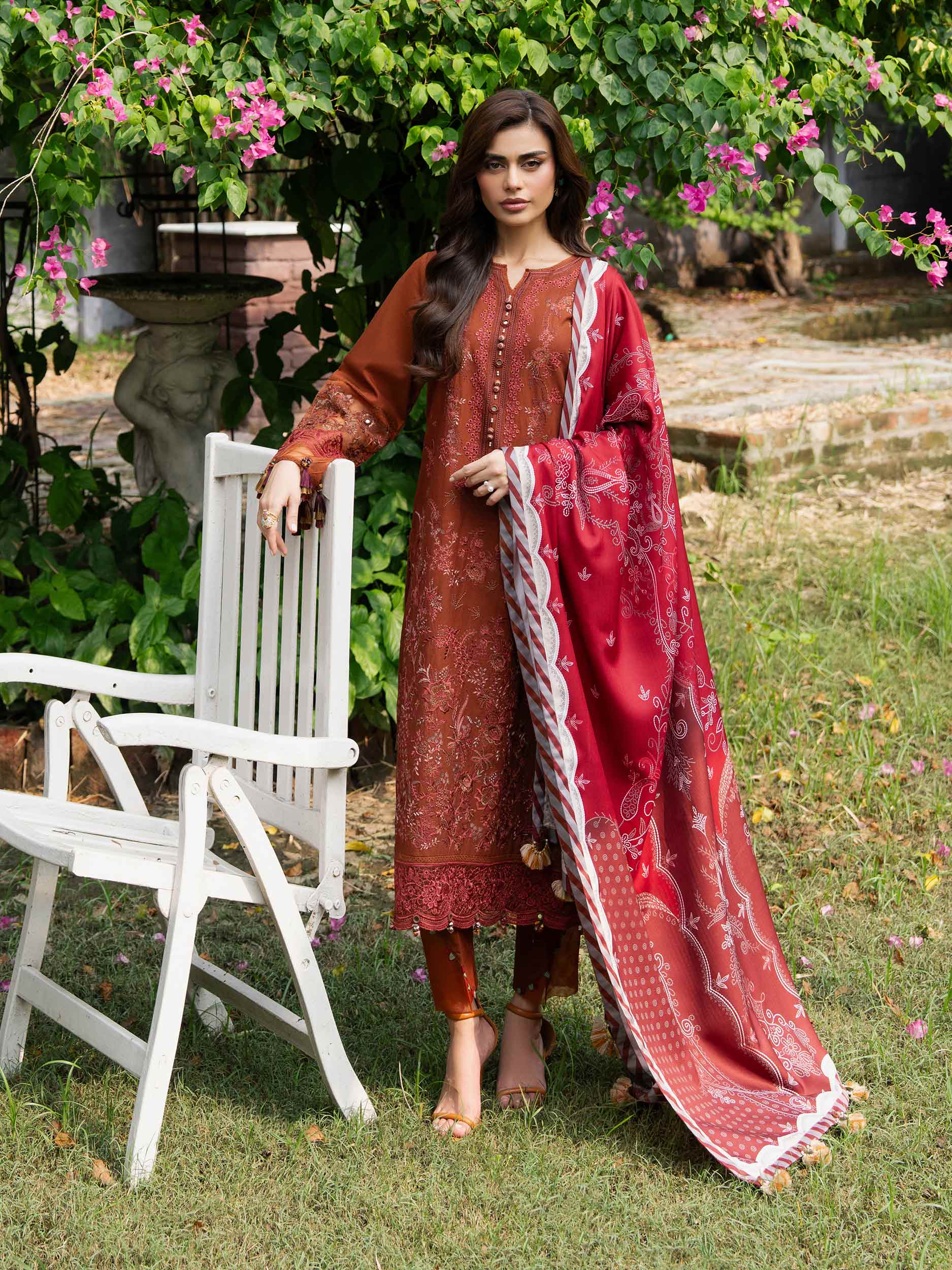 Elaf Embroidered Slub Khaddar Suits Unstitched 3 Piece EL21LW EWC-01A Blush - Winter Collection