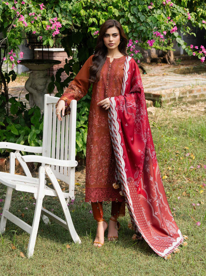 3 Piece Khaddar Suit-Embroidered (Unstitched)