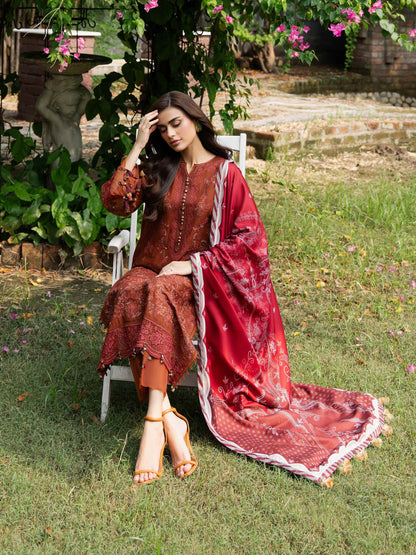 3 Piece Khaddar Suit-Embroidered (Unstitched)