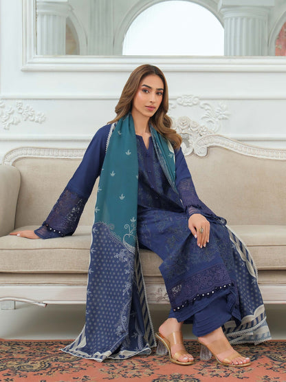 3 Piece Khaddar Suit-Embroidered (Unstitched)