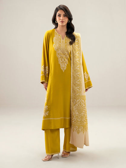 3 Piece Karandi Suit-Embroidered (Unstitched)