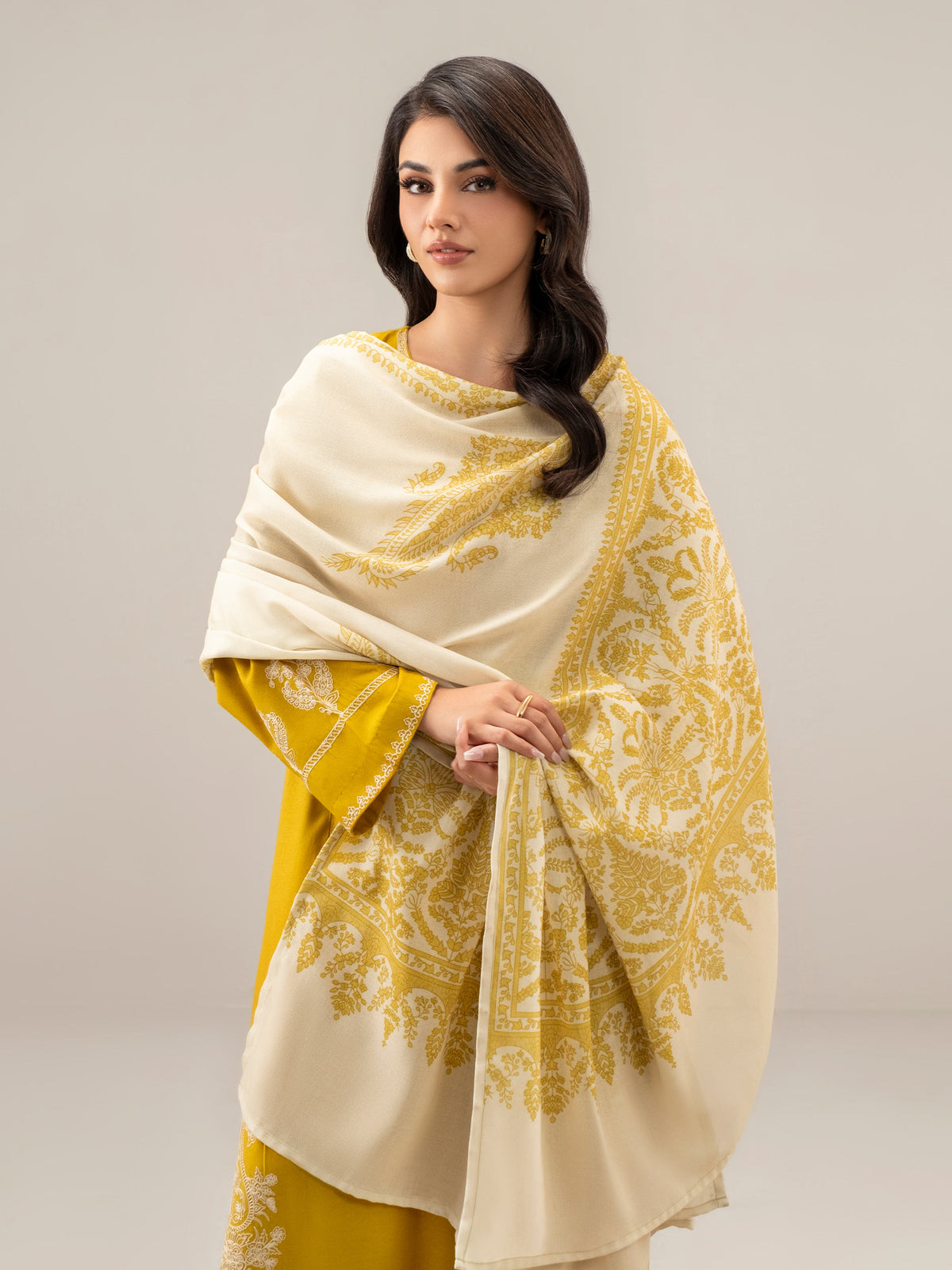 3 Piece Karandi Suit-Embroidered (Unstitched)