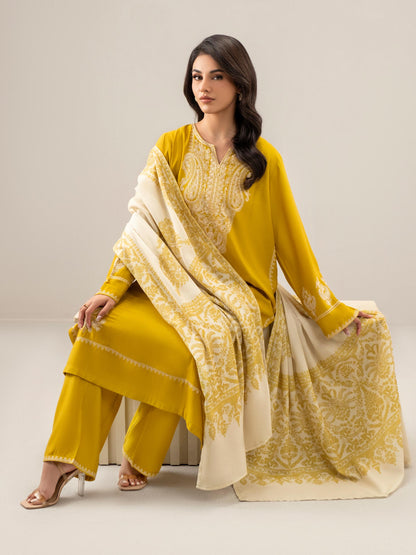 3 Piece Karandi Suit-Embroidered (Unstitched)