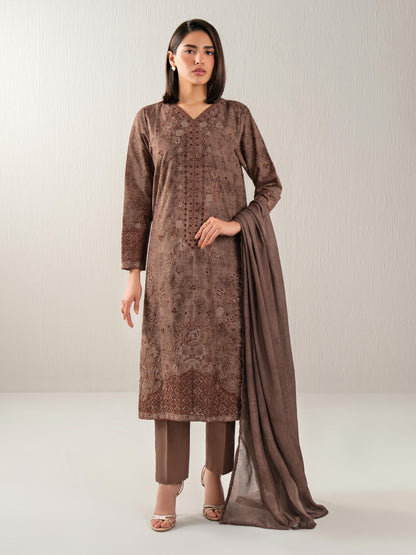 3 Piece Khaddar Suit-Embroidered (Unstitched)