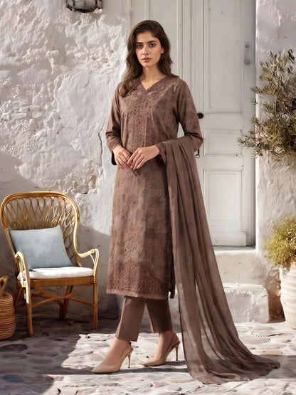 3 Piece Khaddar Suit-Embroidered (Unstitched)