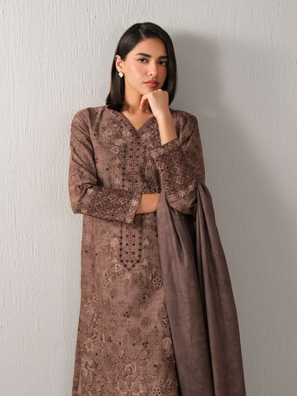 3 Piece Khaddar Suit-Embroidered (Unstitched)