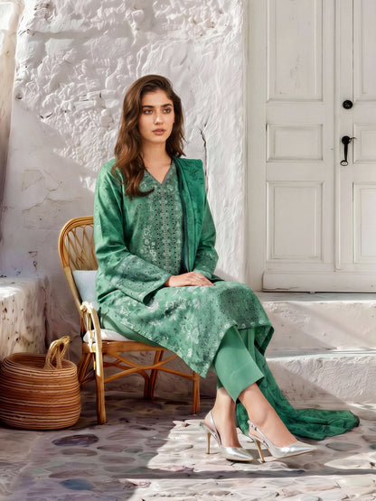 3 Piece Khaddar Suit-Embroidered (Unstitched)