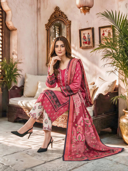 3 Piece Khaddar Suit- Embroidered (Unstitched)