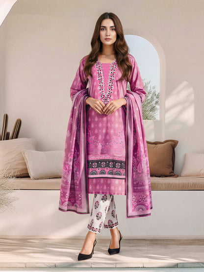 3 Piece Khaddar Suit- Embroidered (Unstitched)