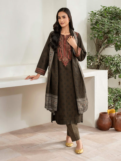 3 Piece Khaddar Suit-Embroidered (Unstitched)
