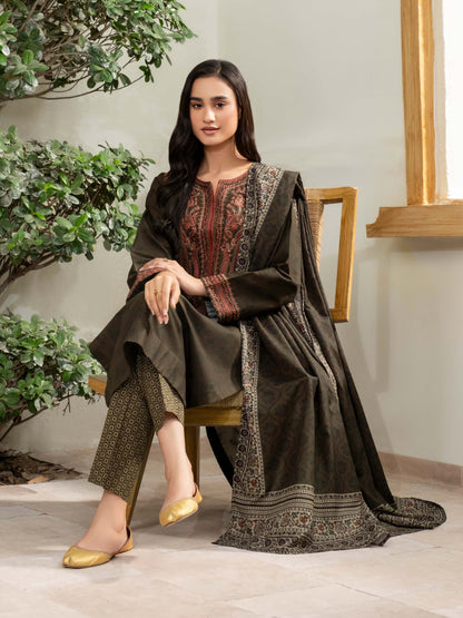 3 Piece Khaddar Suit-Embroidered (Unstitched)